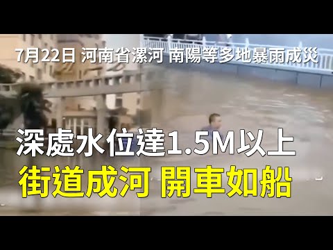 雨带北抬 河南南阳等地洪水淹没道路(图/2视频)