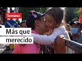 El beso de Richard Carapaz con su hija al convertirse en el nuevo líder | Giro de Italia 2022