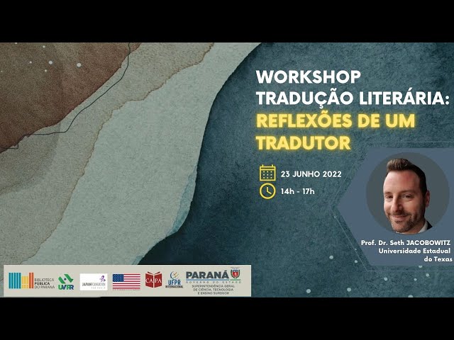 Workshop] Tradução Literária: reflexões de um tradutor, com Seth