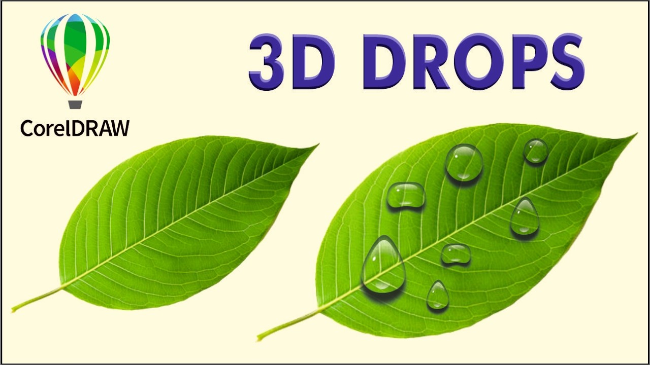 3D Water Drop Effect in Corel draw | How to Create Water Drop ...