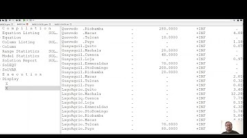 SESIÓN 8 PARTE 1: Programación lineal en Gams Studio con datos en Excel y reportes externos