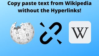 How to copy paste text from Wikipedia without the hyperlinks