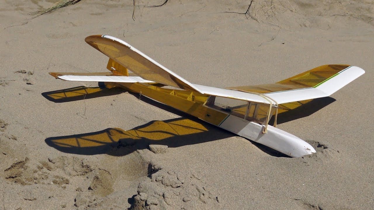 Keil Kraft Halo. RC Glider conversion flying off Sand Dunes.