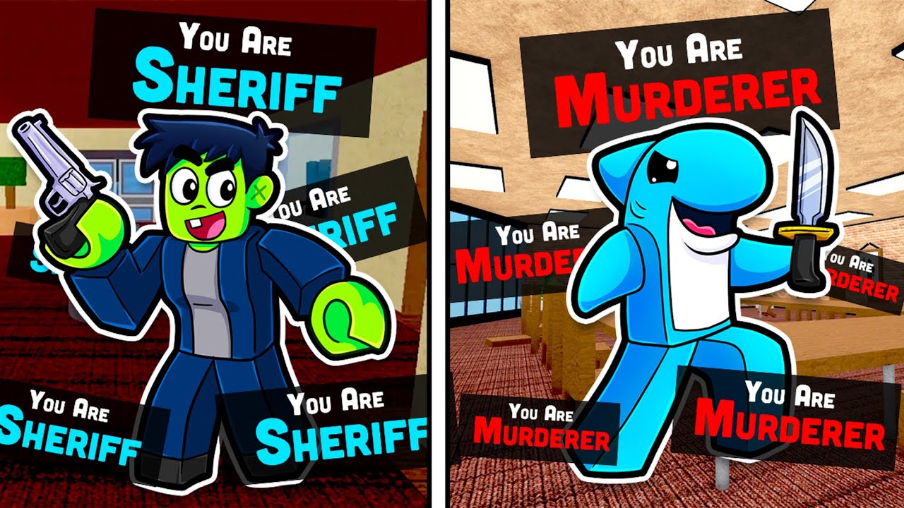SHERIFF VS MURDERER CHALLENGE in Murder Mystery 2!!
