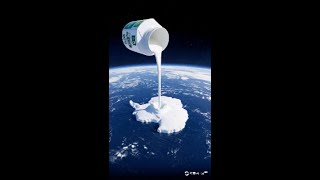 高品质_一个超现实视觉奇观_巨型太空奶瓶向地球倾泻乳流_液态银河触地瞬间