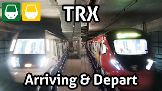 Mrt Kajang Line And Mrt Putrajaya Line Guiding Lights And Ducky Arriving And Depart At Trx Station