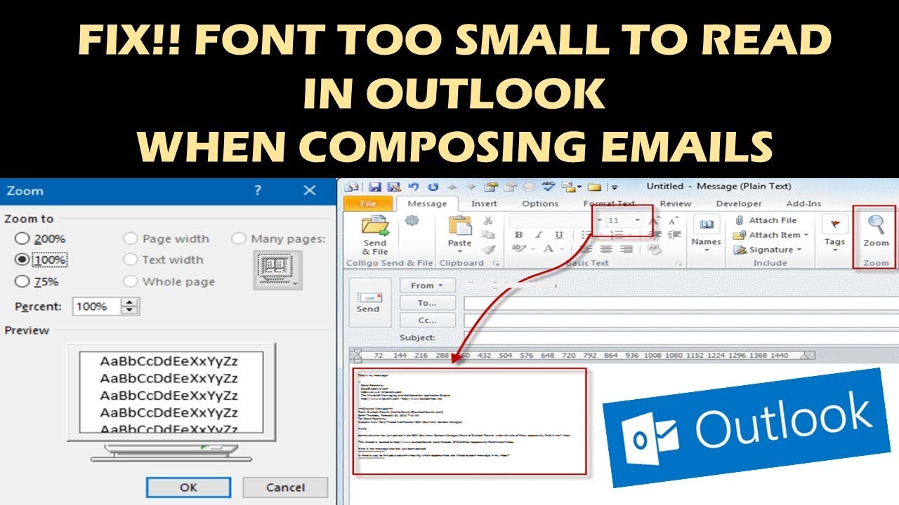 outlook for mac preview garbled text