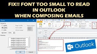 FIX!! Font too small to read in Outlook when composing emails screenshot 1