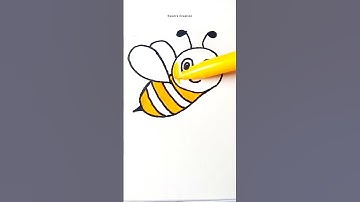 How to draw bee 🐝|| Bee drawing #shorts #video #viral #youtubeshorts#honeybee#bee#honey#shortvideo
