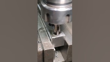 tapping with milling machine #machinist #engineering #shorts