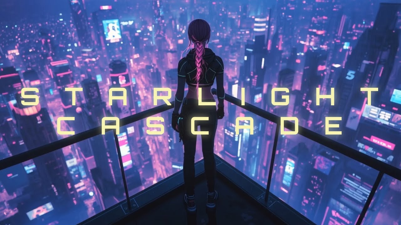 Starlight Cascade | Cyberpunk Ambient music for Relaxation and Focus