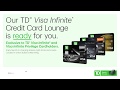 This credit card gets you lounge access at union station  td visa infinite