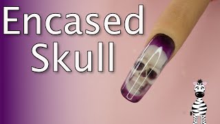 Encapsulated Skull *GREAT Client Upsell!* Acrylic Nail Art Tutorial