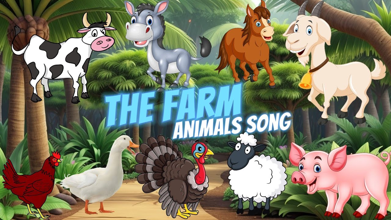 🎵 The Farm Animals Song | Learn Animals for Kids! 🐮🐔🐴 - YouTube