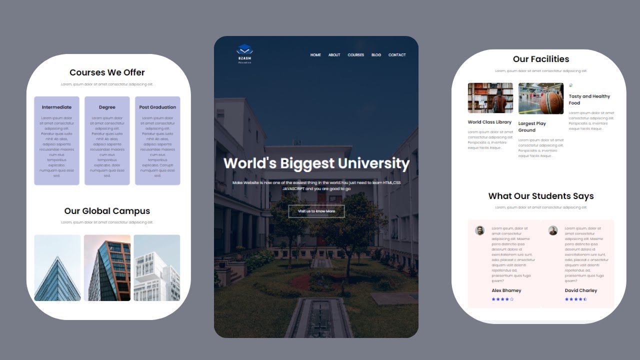 How To Make Website Using HTML & CSS | Full Responsive Multi Page ...