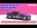 Review Inno64 Nissan Silvia S14 Rocket Bunny Boss Aero | Diecast JDM Custom Pandem Rocket Bunny