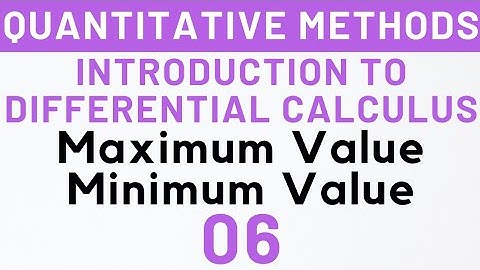 6- Maximum Value & Minimum Value, Point of inflection, Quantitative, MEC-103 | Kanishka Luthra