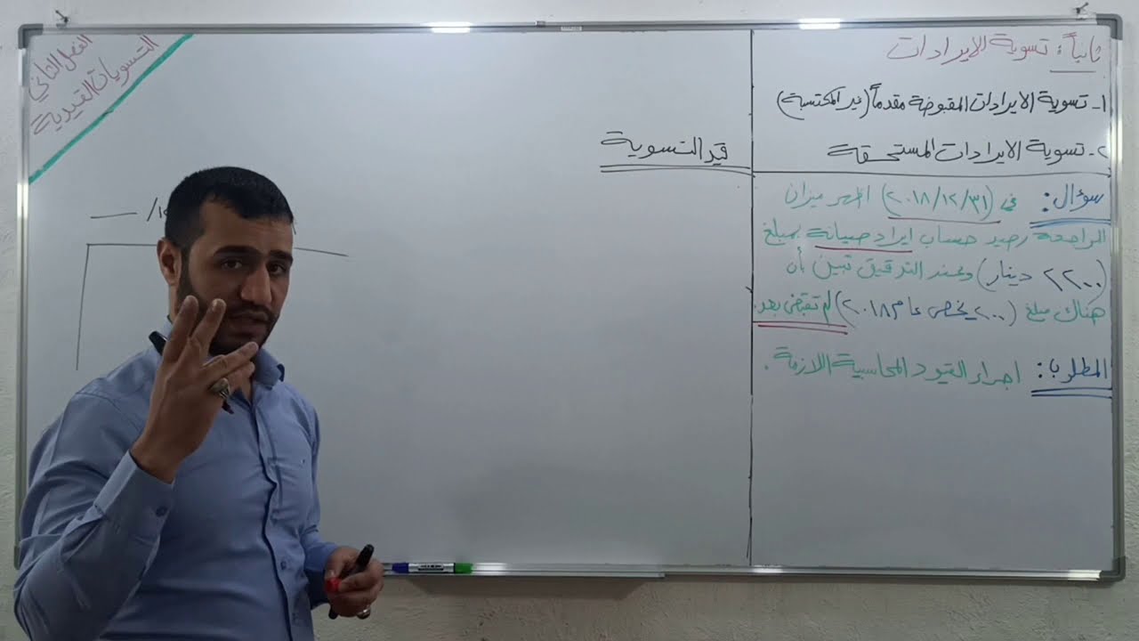 تسوية الايرادات المستحقة القبض -  Intermediate Accounting