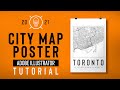 City Map Poster - Adobe Illustrator Tutorial