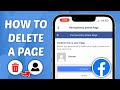How to delete a facebook page 2024 new update