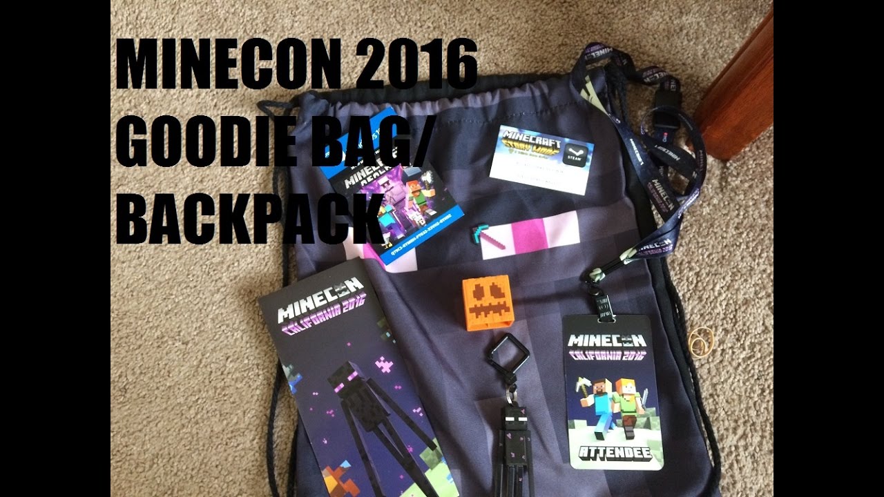 MINECON 2016 GOODIE BAG / BACKPACK