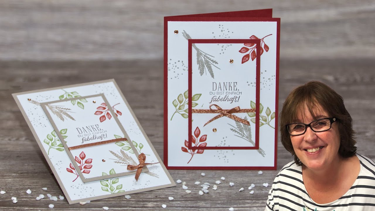 Herbstliche Karte mit Double-Layer-Technik・Stampin’ Up!