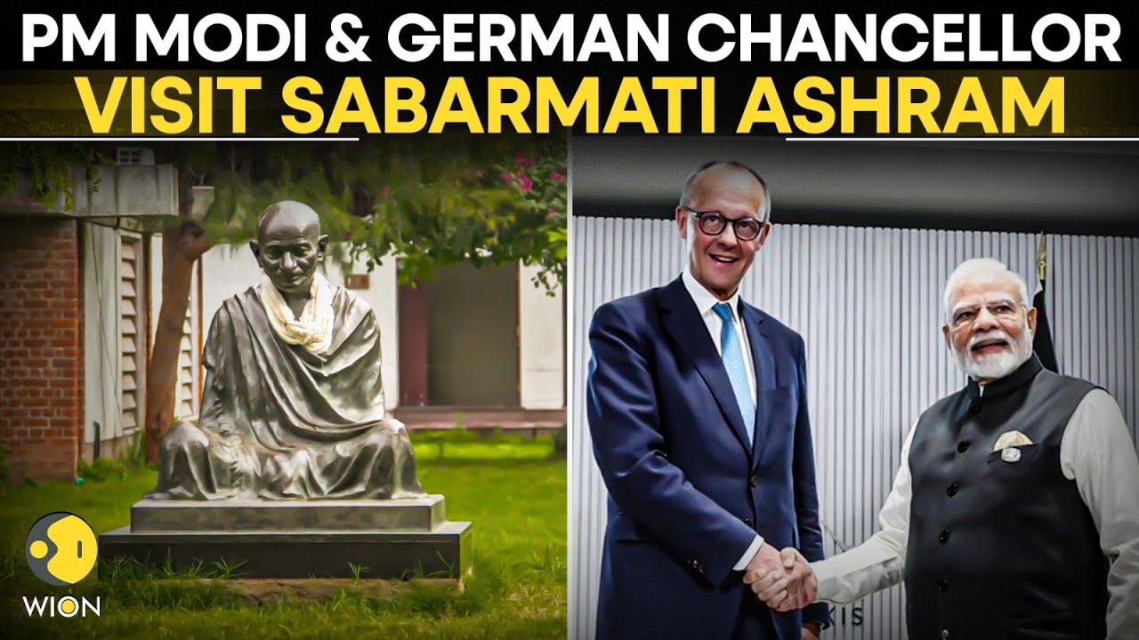 LIVE: PM Modi, German Chancellor Friedrich Merz visit Sabarmati Ashram in Ahmedabad | WION