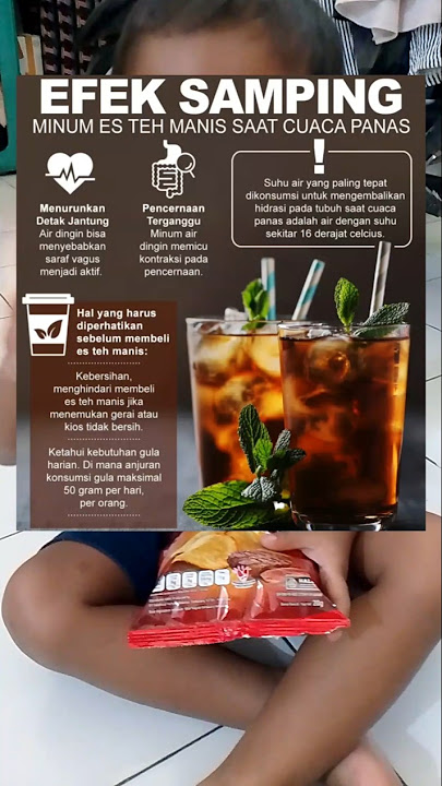 Minum es teh manis saat cuaca panas