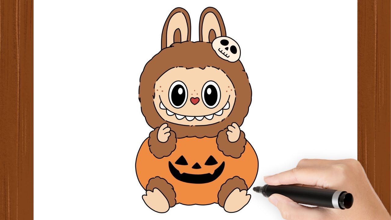 How To Drawa SPOOKY LABUBU I Easy - YouTube