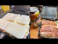 残業終わりにベーコンチーズ餅をホットサンドで焼く深夜飯テロ