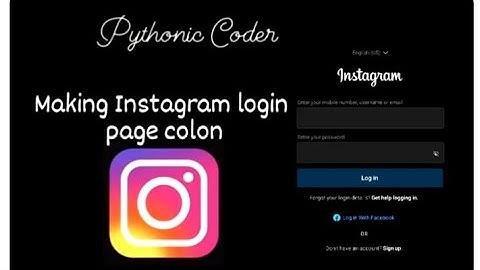 Making Instagram login page colon using Python library kivy and KivyMD.  | #kivy #kivymd #instagram