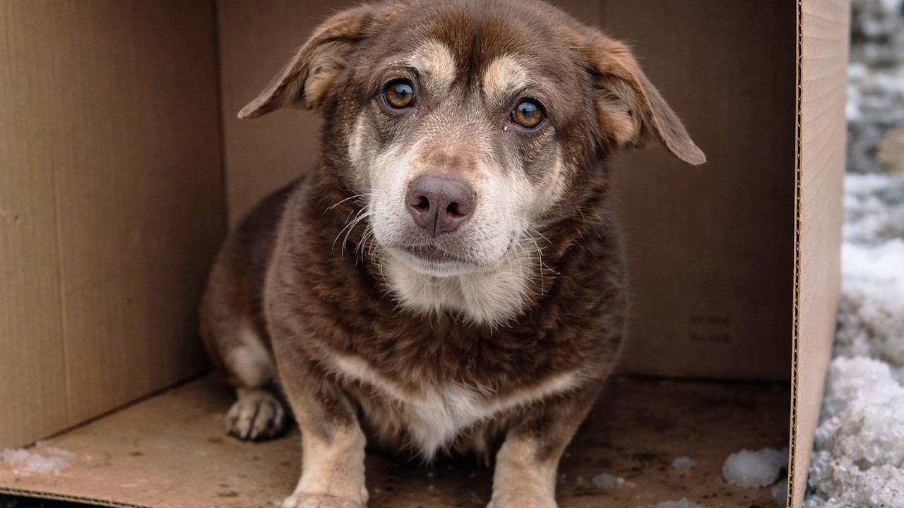 Старую собаку выбросили как мусор. Пьяный мужик проснулся от шума и сказал «Добро пожаловать в клуб»
