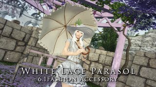 FFXIV: White Lace Parasol Fashion Accessory