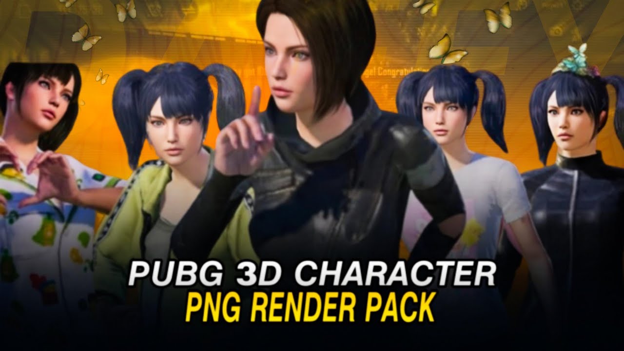 Pubg 3d Characters Png Pack For Thumbnail | Bgmi 3d Character Png Pack Free Download