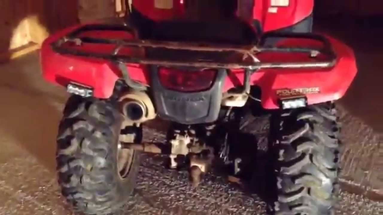 2 Led strobe lights on the back of my Honda 420 ATV Quad (Night time