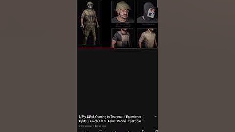 NEW GEAR Coming in Teammate Experience Update Patch 4.0.0 : Ghost Recon Breakpoint (Reupload)