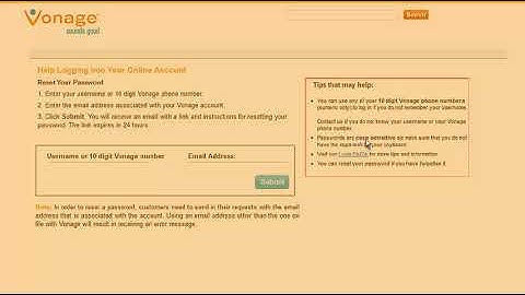 Reset Your Online Account Settings
