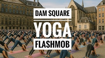 Amsterdam Yoga Flash Mob on Dam Square