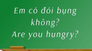 How to say “Are you hungry?” in Vietnamese