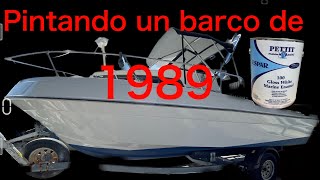 pintando un barco de 1989  #usa #connecticut #boat  #botes #barcos #boatpainting #pinturas