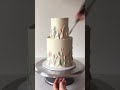 Elegant Palette Knife Textured Two-Tier Cake Decoration Tutorial | Buttercream Cake Design