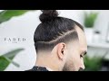 PERFECT SKIN TAPER FADE WITH MAN BUN, STEP BY STEP TUTORIAL, HOW TO!!! 2K21