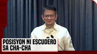 Escudero, hindi nagbabago ang posisyon sa Chacha