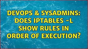 DevOps & SysAdmins: Does iptables -L show rules in order of execution?