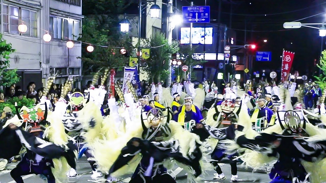 青笹しし踊り　　遠野まつり（夜の共演会）