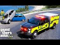 GTA 5 Firefighter Mod Paleto Bay Fire Rescue Ford F-450 Mini Rescue Responding To An Impaled Worker