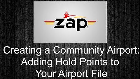 How to Create a Community Airport for Tower! Simulator 3: Adding Hold Points