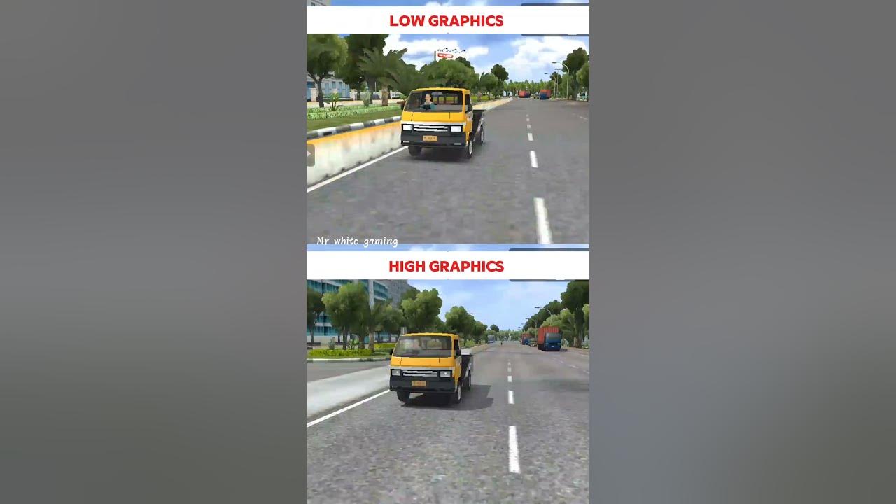 😱LOW GRAPICS AND HIGH GRAPHICS COMPARISON #minecraft #trucksimulatorindonesia