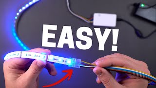 Ridiculously Easy DIY Light Strips! (no soldering)