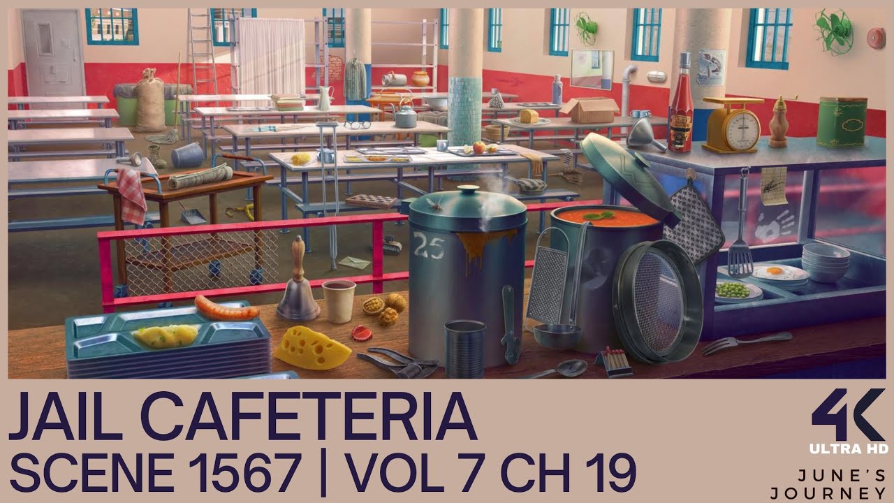 June's Journey Scene 1567 Vol 7 Ch 19 Jail Cafeteria Full